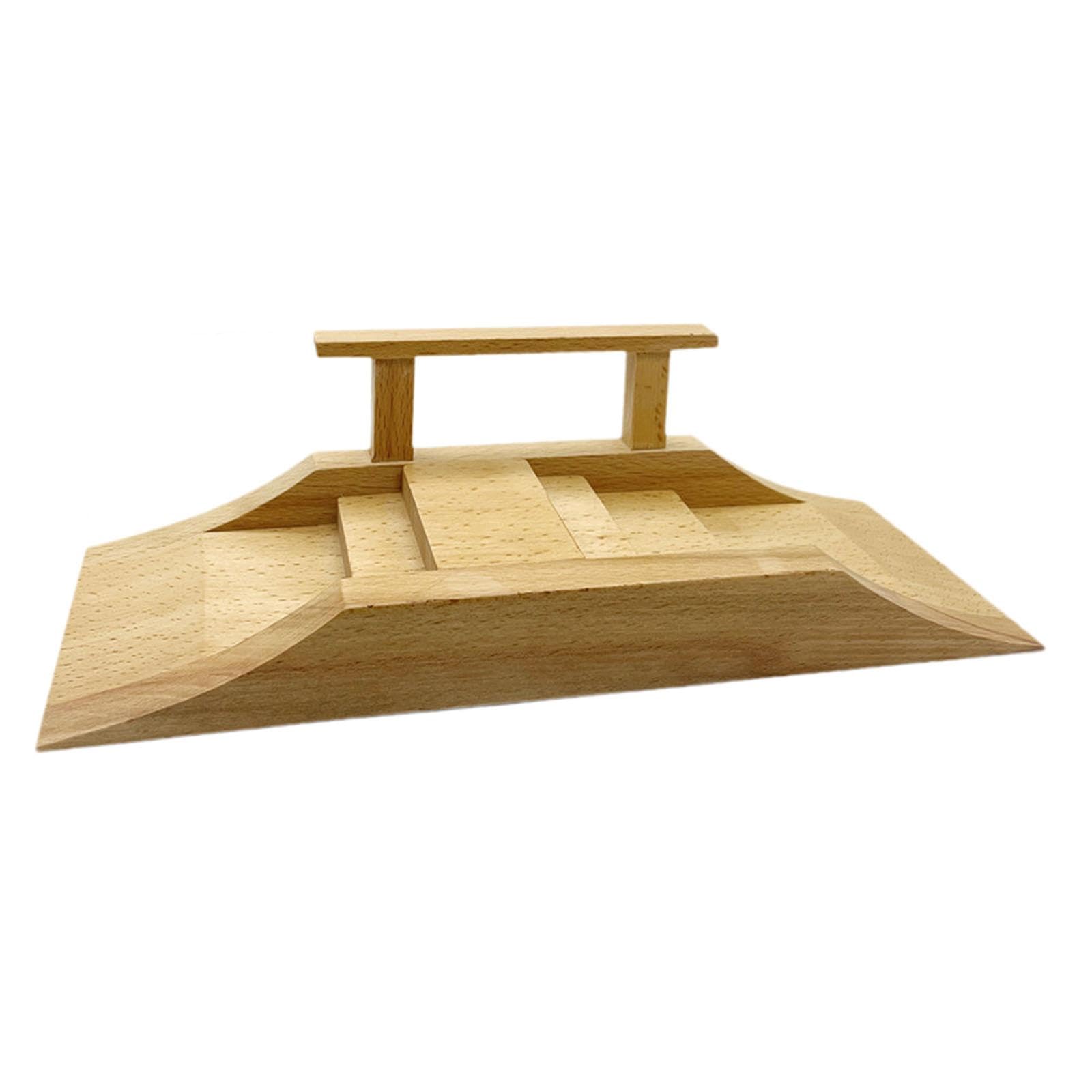 Wooden Fingerboard Ramp Accessorio Skate Park Dita in Legno Rampa per Fingerboard Ostacolo Allenamento Abilità Motoria Oggetto Multifunzionale Resiste, Style C