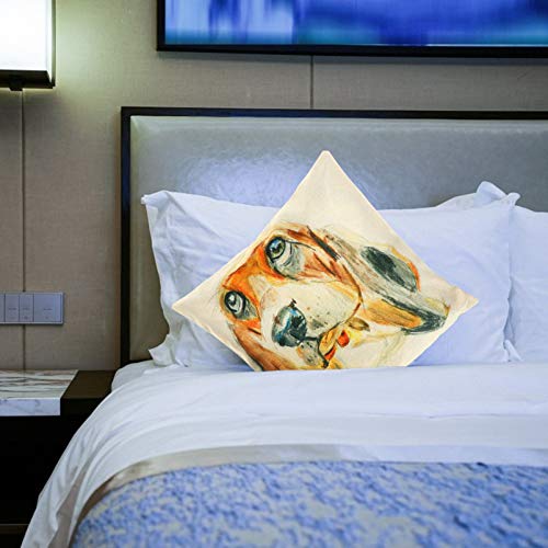 CLISPEED Capa de Almofada de Algodão Com Impressão de Cão Capas de Almofada de Linho Capa de Almofad