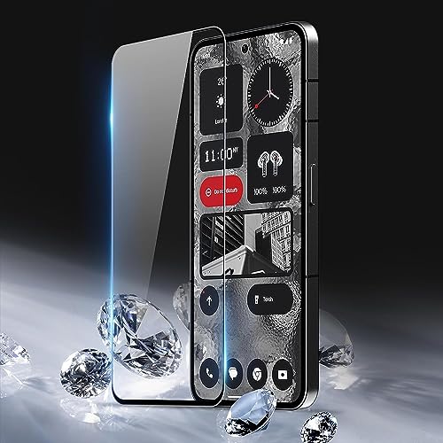 Image of STP FEEL Advanced Black Border Tempered Glass Protector for Nothing Phone 2 (6.7 Inch) | Full Edge to Edge Screen Protector Guard Protector
