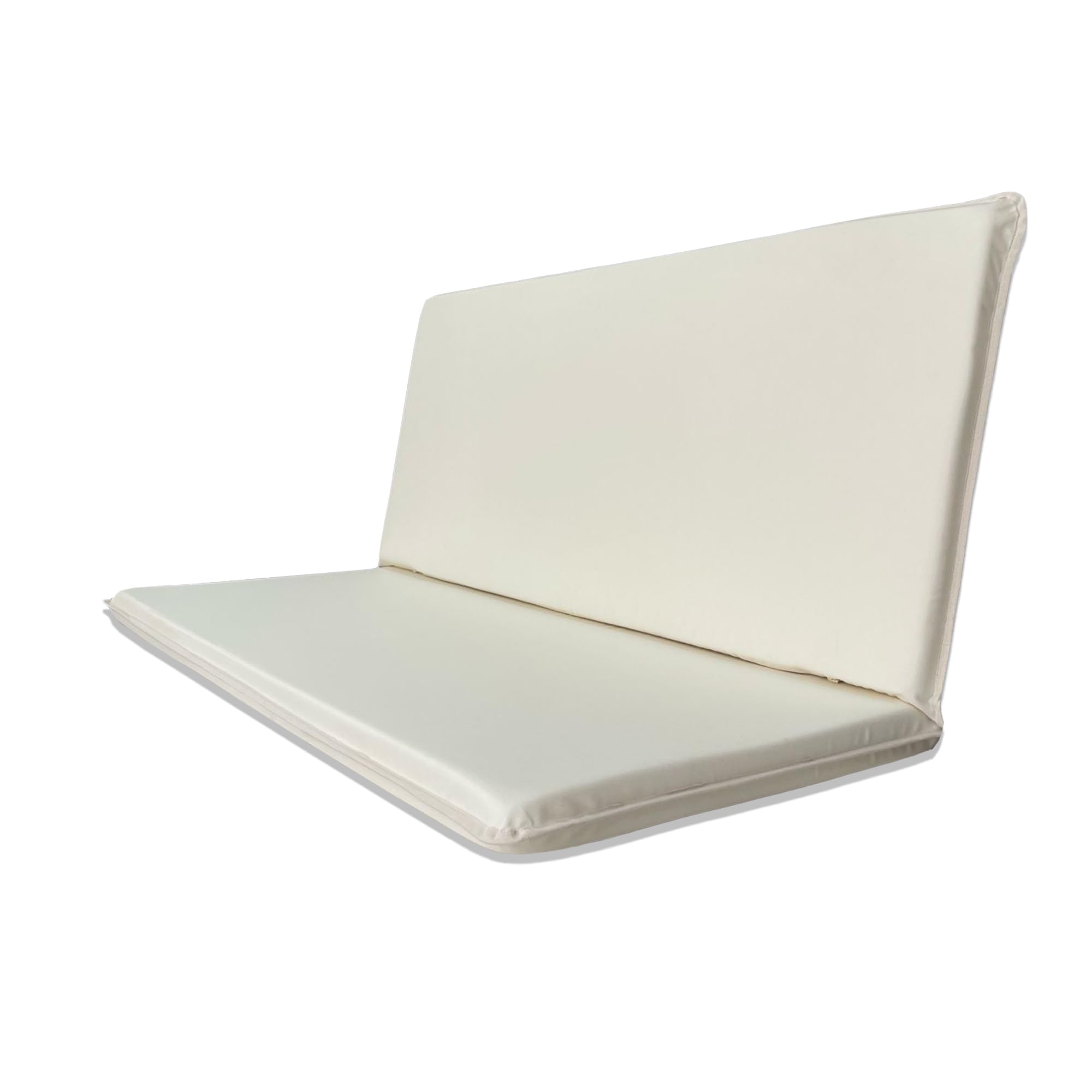 Il Tuo Artigiano Design Cojín impermeable para balancín de jardín de 3 plazas – Colchón para balancín de jardín, fabricado en Italia, resistente a los rayos UV (crema, 3 plazas plus – 155 x 55 cm)