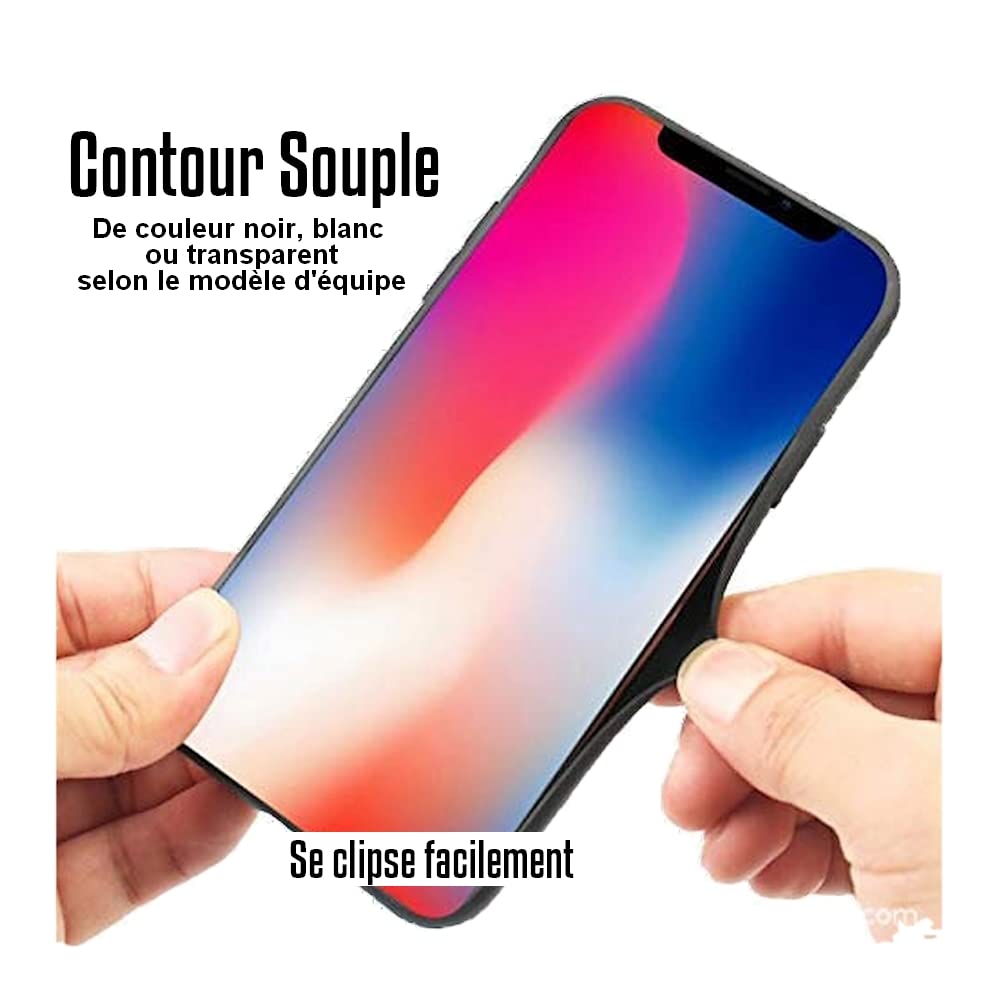 CS Coque Football Barcelone pour iPhone 14 Maillot Domicile du Barça Saison 2022 2023 à Personnaliser avec Nom et Numéro