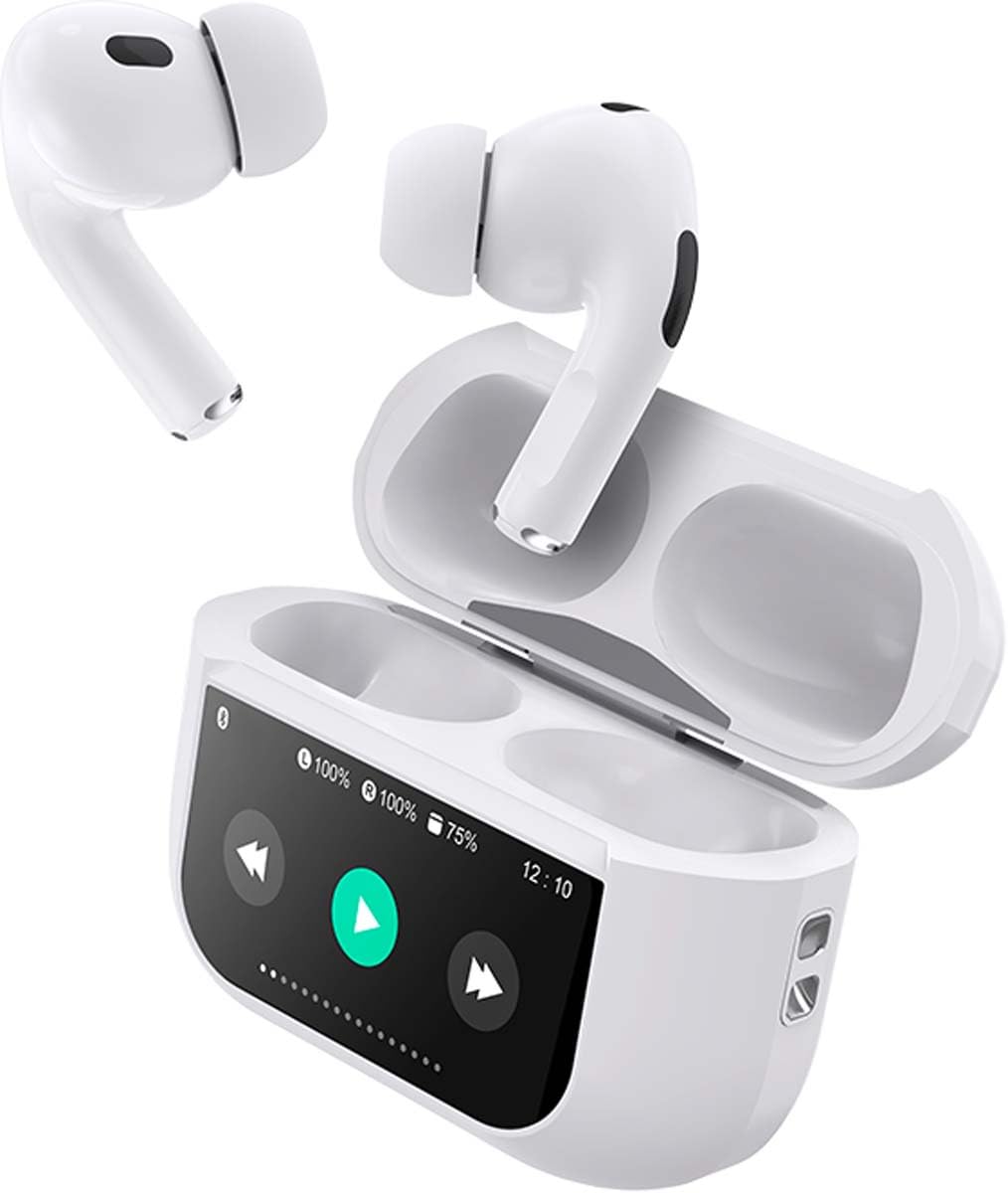 Ecouteurs True Wireless ANC avec écran Tactile Play Touch Blanc Garantie A Vie