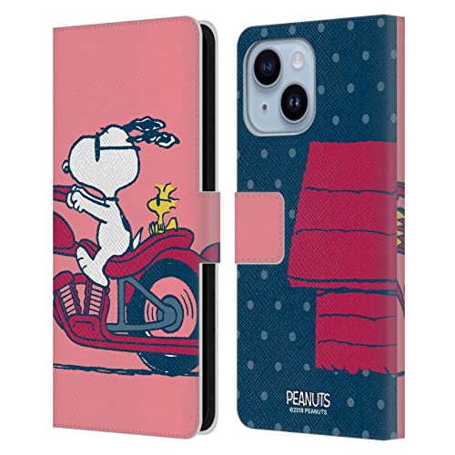 Étui portefeuille en cuir Apple iPhone 14 Plus Peanuts