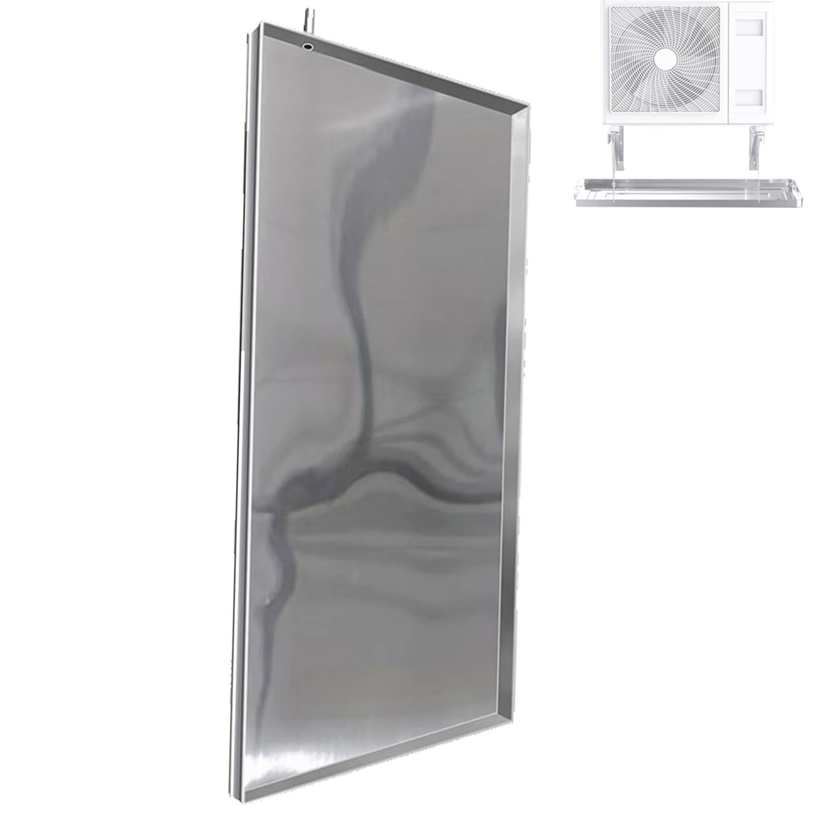Raccogli Condensa, Tubo Condensa Condizionatore 304 con Scarico per Condizionatori da Finestra e Condizionatori Split e Sistemi a Pompa di Calore(100x50cm/39.4x19.7in)