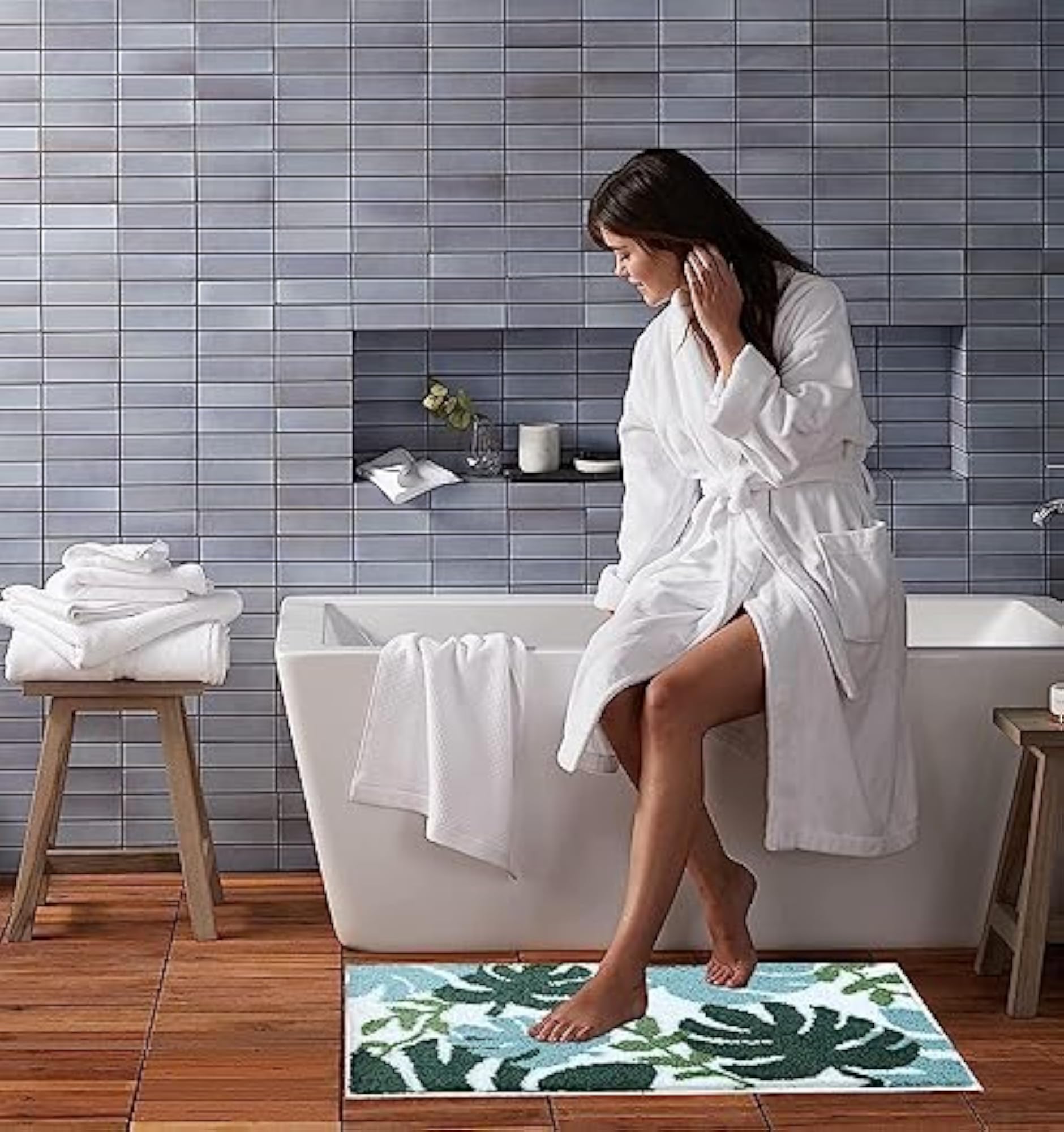 Absorbent Microfibre Bathroom Mat, Kitchen Mats