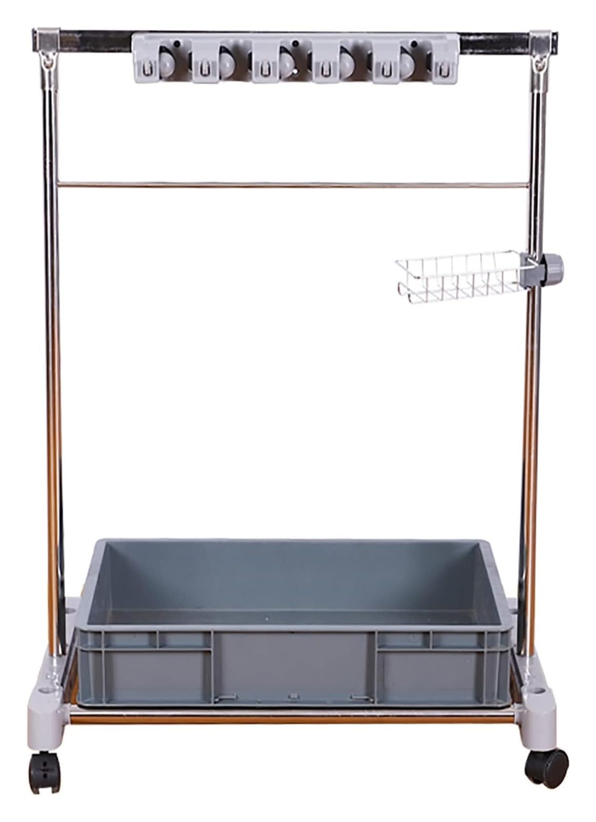 carrello di pulizia mobile Supporto per scopa e mocio da pavimento, mobile, carrello per attrezzi per la pulizia, porta attrezzi per carrelli per la pulizia, per garage, hotel, scuole, ristoranti, ecc