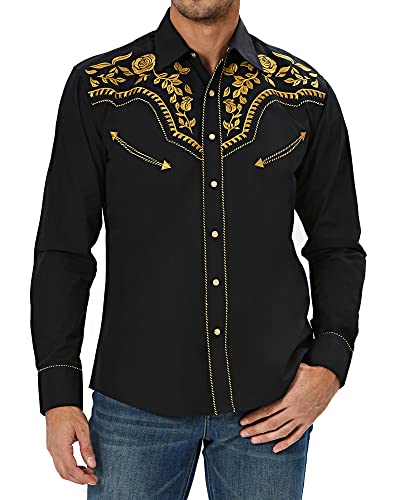 Amazon.com: SALVAJE OESTE Men's Western Cowboy Shirt Embroidered