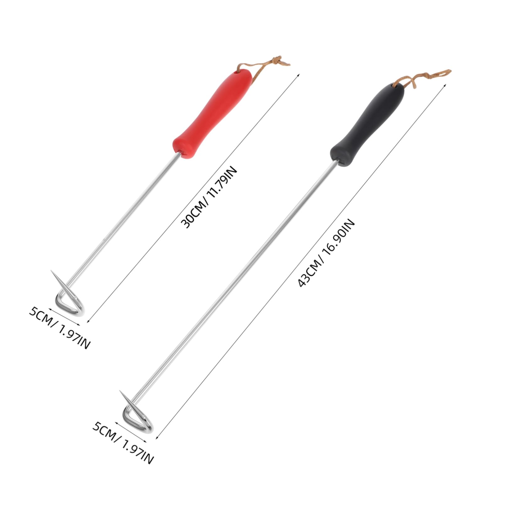 Toddmomy 2pcs Stainless Steel Food Flipper Turner with Heat Resistant Handle for Outdoor Grilling for Steaks Pork Chops and Chicken Cooking Tools