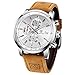 Produktbild Uhren Herren BENYAR Chronograph Quartz armbanduhren für Herren Uhr Schwarz Zifferblatt Business Military Sport Armbanduhr mit Leder Armband 30m Wasserdicht Elegantes Geschenk für männer