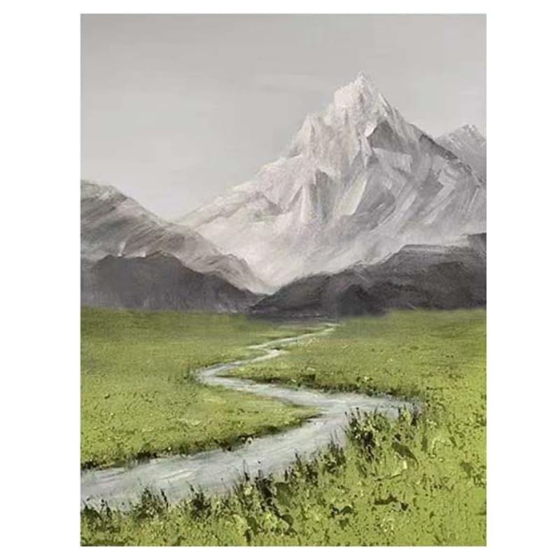 Tableau abstrait moderne peint à l'huile, œuvre sur toile haut de gamme paysage nature 90x130