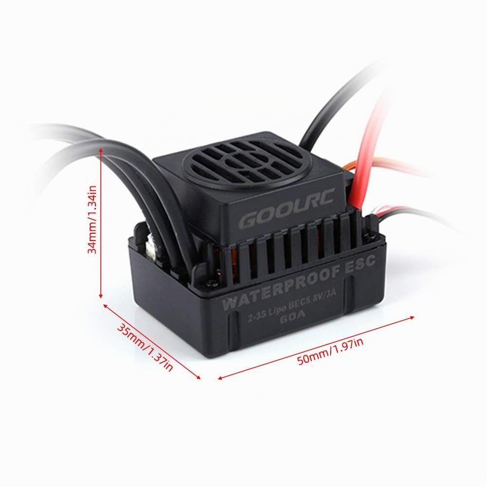 GoolRC Combo Set 3650 4300KV Motor 60 Brushless ESC 20kg Servo mit 25T Servoarm für 1/10 RC Car Truck Offroad