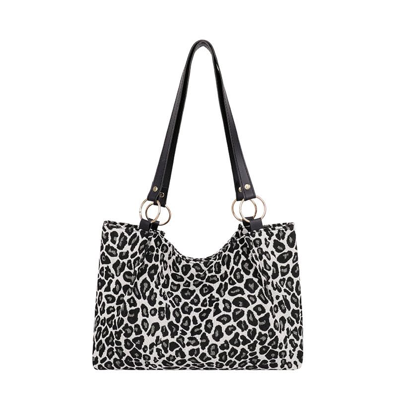 Image of Leopard Tote Bag for Women Cheetah Purse Vintage Hobo Bag Large Capacity Work Tote Bag