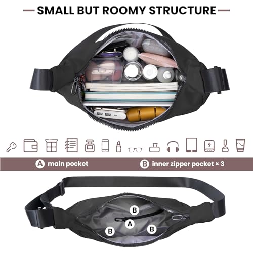 Nylon Crescent Bag, Casual Crossbody Bag for Women Men, Shoulder Dumpling Bag with Adjustable Strap4