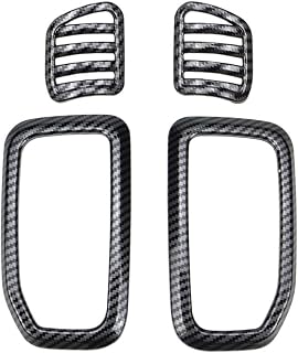 AGL -CHNIGREEN- ABS Carbon Fiber Color Front Air Condition Outlet AC Vent Frame Trim Cover Car Interior Decorative for Ford Ranger Everest 2023