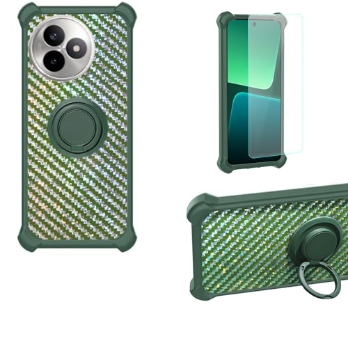 Custodia Comaptibile per Xiaomi Redmi K80 Ultra Case con 9H HD Vetro Temperato Cover Supporto PC + TZZH-LV silicone