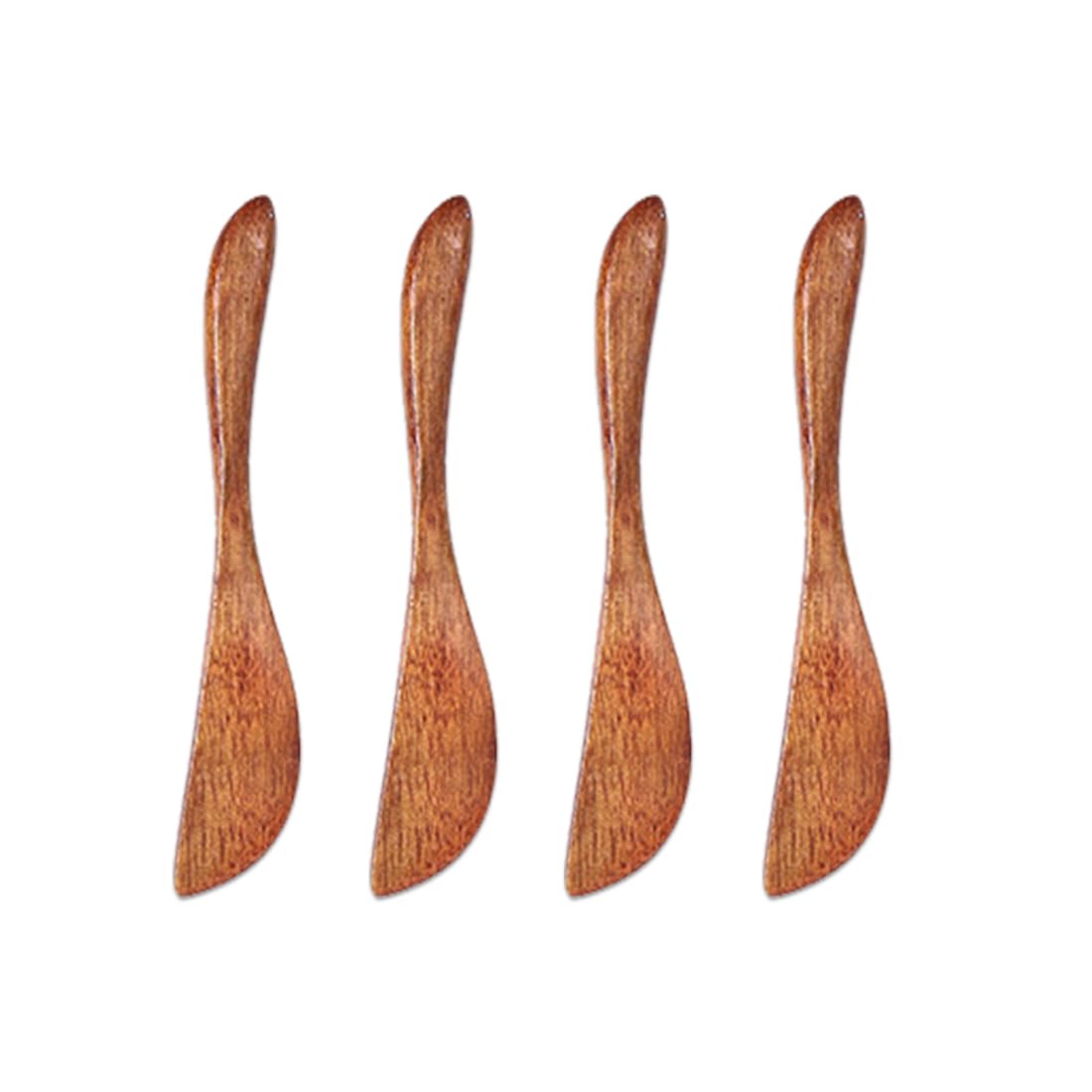 4 piezas Cuchillos de Mantequilla de Madera Mermelada, queso, sándwich, esparcidor de mantequilla hecho a mano Aproximadamente 15 cm
