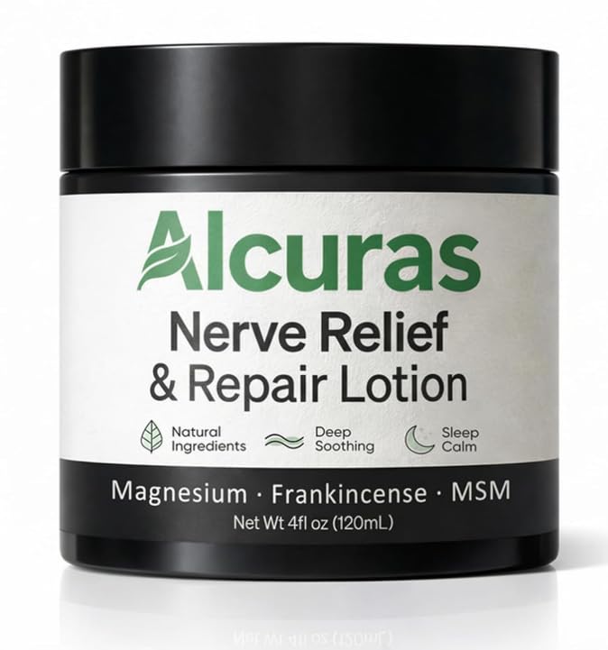 Tasunte Alcuras Cream Alcura Neuropathy Lotion with Arnica & Magnesium for Knee Magnesium Moisturizing Body Cream Daily Nourishment for Joint Lumbar Neck Hand and Foot 4 oz