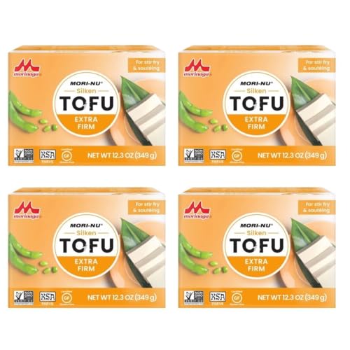 Morinaga Mori-Nu Japanese Style Tofu Beancurd 340g (Pack of 4) Gluten Free & VEGAN - Extra Firm Tofu x 4