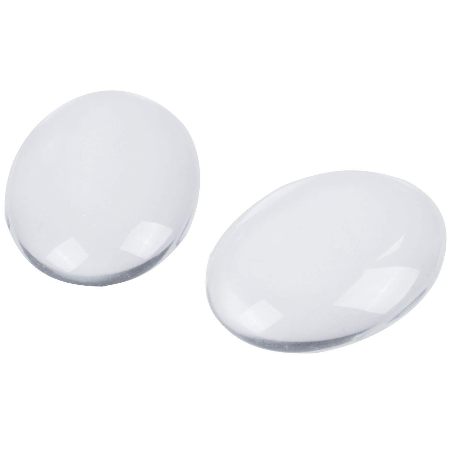 Glayent 10PCS Oval Crystal Transparent Clear Glass Cabochon Dome Decor 30X40mm