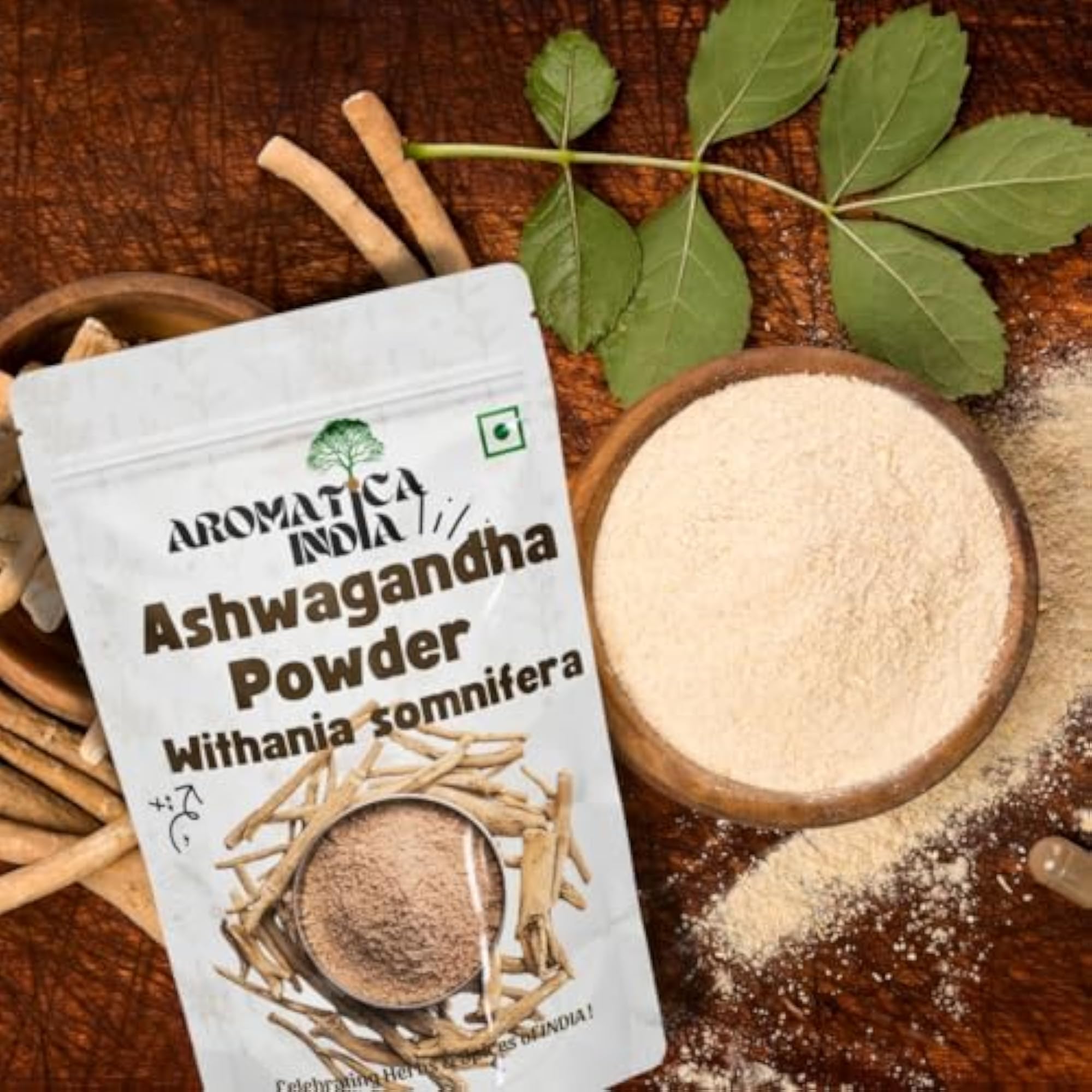 Aromatica Ashwagandha Powder Ayurvedic Herbal Supplement