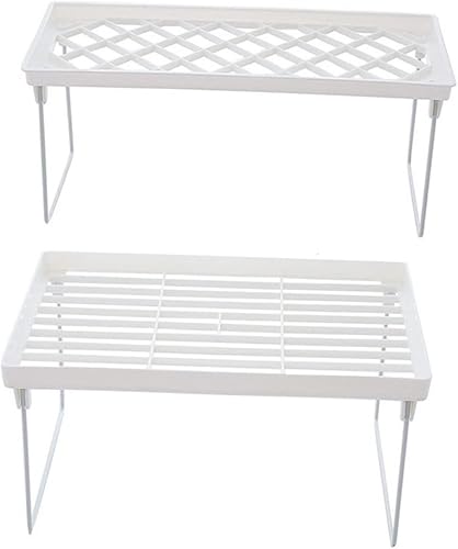 Alipis Diseño blanco fuerte material plástico del ahorro de espacio del elevador del monitor de la unidad de la estantería