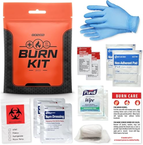 Image of Advanced Burn Kit, Comprehensive Burn First Aid Kit with Dressings, Burn Cream & Gauze, Portable First Aid Kit for Home, Office, Car & Travel, 10-Pack (BK33)