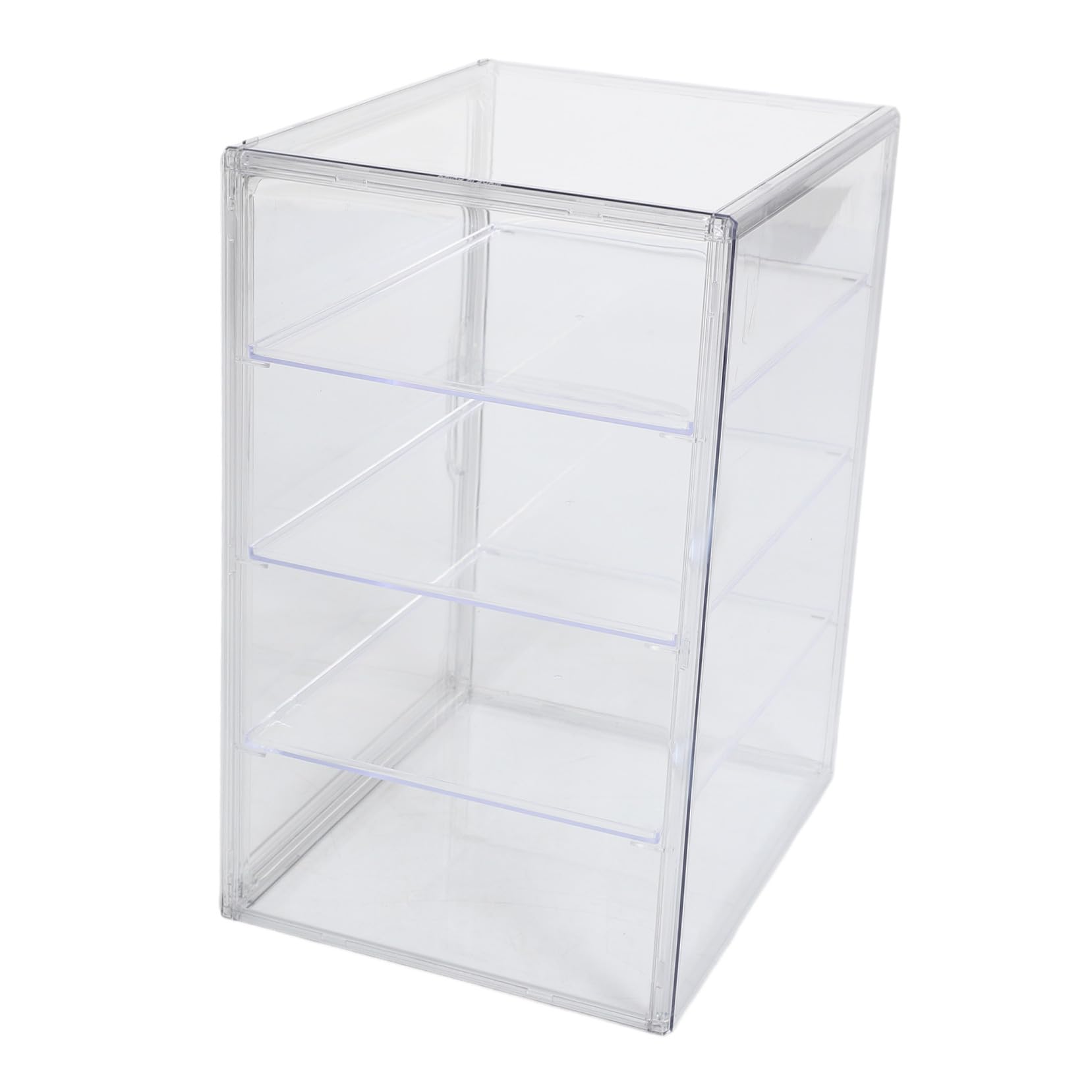 Vitrina Expositora De Pan Grande 36x27x22 Cm Con 4 Capas Ajustables Acrílica, Puerta Magnética Para Guardar y Exhibir Panadería Encimera De Cocina