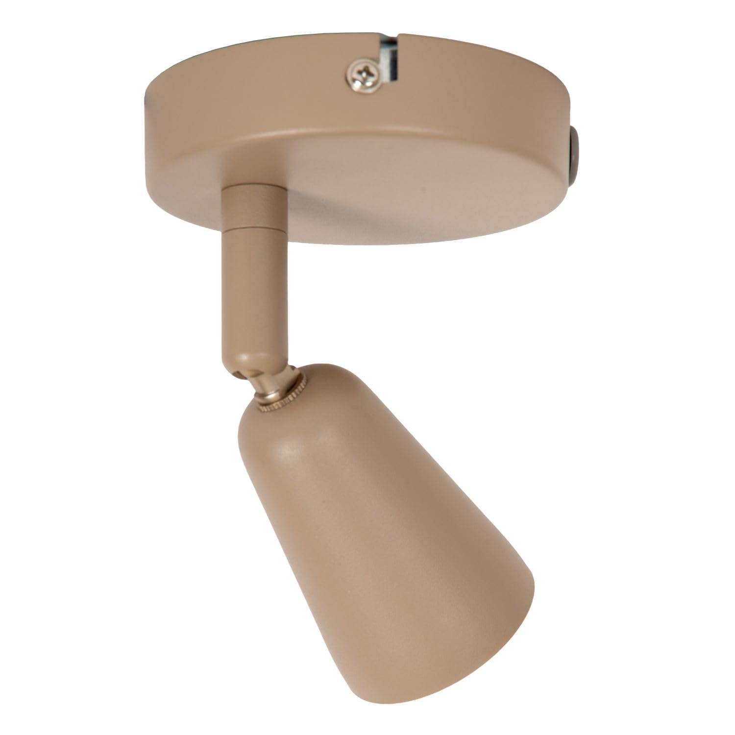Licht-Erlebnisse Deckenlampe Metall Taupe Büro schwenkbar drehbar verstellbar Wohnzimmer Esszimmer Küche L:14 cm GU10 Deckenleuchte Modern