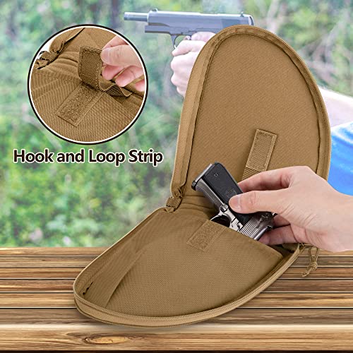 Goburos Padded Pistol Cases (2 Packs) With Lockable Zipper, Handgun Bag With Thickened Velvet Lining For Gun Storage And Transport #TOP1