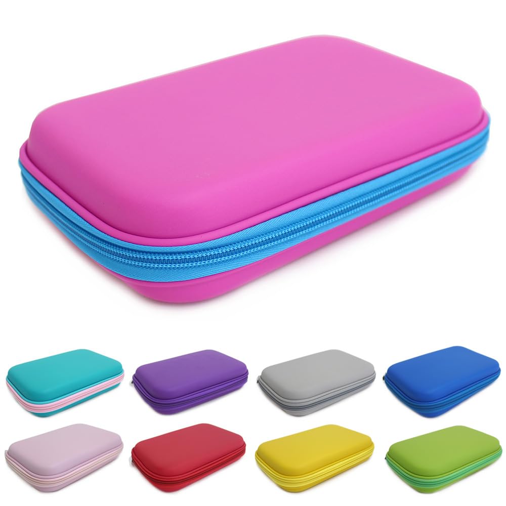 Fashionstationery.com Fashion Stationery Pencil Cases for Boys Girls Kids Teenagers Large Hard Pencil Case Hardtop Hard Shell Case Travel Box Kids Girls Boys Gaming Device Storage Case (Pink)