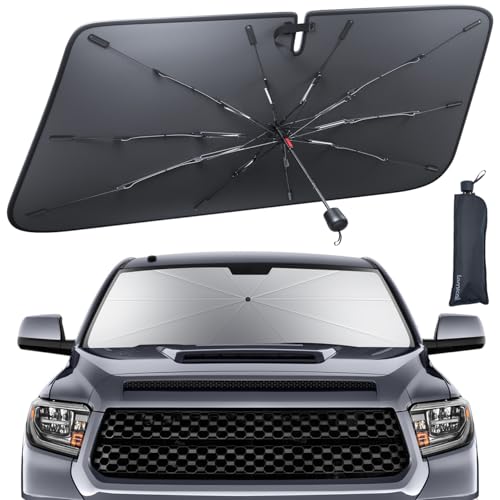 Car Windshield Sunshade for Tacoma (2016-2026) - 2026 Foldable Car Windshield Sun Shade Umbrella 5-Layer UV Block 10-Rib Frame for Tacoma (2016-2026) Interior Sun Protection Tacoma Accessories