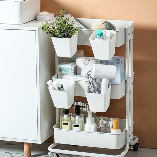 Rierousy 6 Stück Stecktafel Becher mit Haken, Quadratischer Aufbewahrungsbehälter aus Pegboard Zubehör, Stecktafel Wand Organizer für Büro und Zuhause