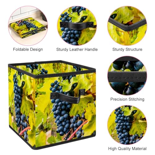 Boîte de rangement vigne pliable en tissu cube placard ordonné - 5