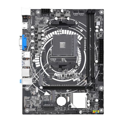 Ohulelks Placa Base para Juegos B350M-K para AMD AM4 B350, Memoria 2xDDR4, 64 GB, NVME, M.2, USB3.0, SATA3.0, Placa Base de Escritorio Micro-Type ATX