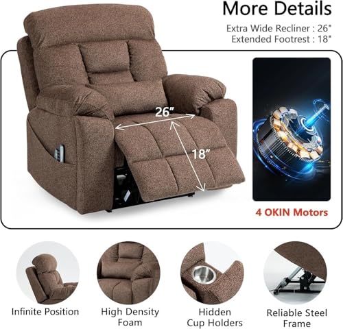 Sillón grande con mando eléctrico y puerto USB color otro miniatura 4