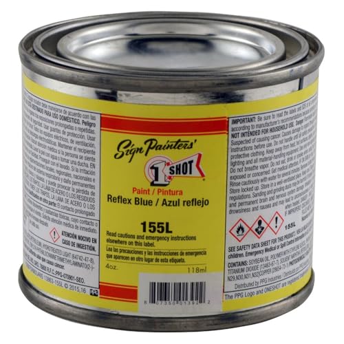1 Shot Letter Enamel 155L Reflex Blue 4oz