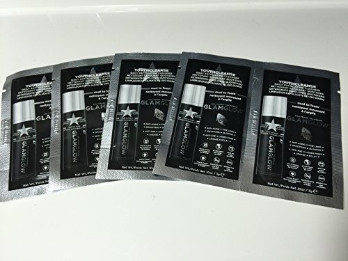 Glamglow Youthcleanse Sample Packets 5 Pcs (.50oz/15g Combined Total)