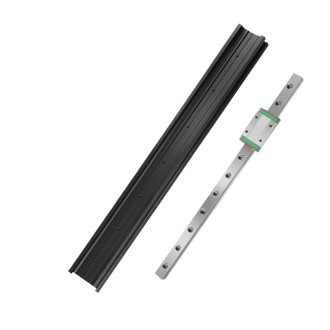 3D-Druckerteile Linearführung Eingebettete Aluminiumprofil-Gleitschiene Befestigungshalterung Linearführungsschiene for 3D-Drucker(MGN12H-Profile,500mm)
