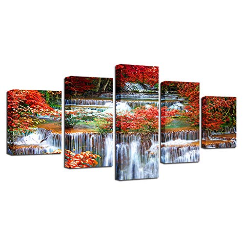 Impression sur toile 5 pièces paysage naturel pour salon