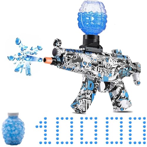 Image of SUPER TOY Electric Gel Blaster Gun Automatic Splat Toy Pistol with Rechargeable Battery and 10,000 Water Balls Outdoor Target Games for Boys