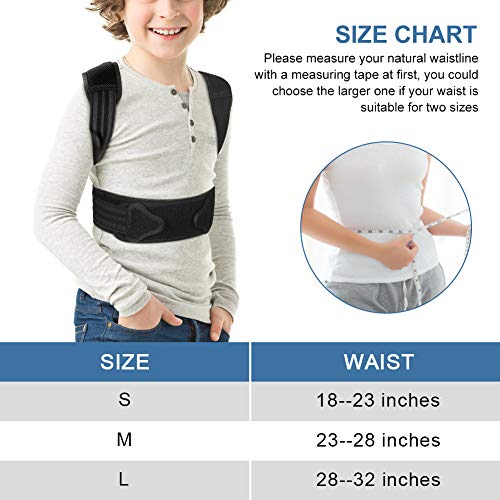 Posture Corrector For Kids, Upper Back Brace Adjustable Back Straighter With Shoulder Pads For Teenagers To Provide Spinal Support, Improve Posture And Prevent Slouching (M) #TOP5