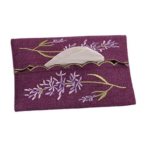 Justina Claire Pocket Tissue Holder in a Lavender Design Cover