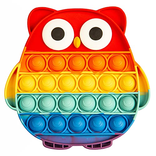 Product Image of the Pop Bubble Fidget Sensory Toys, Squeeze Sensory Toys, Novelty Gifts for Boys and Girls, Stress Relief and Anti-Anxiety Tools for Kids and Adults (Owl,Rainbow)