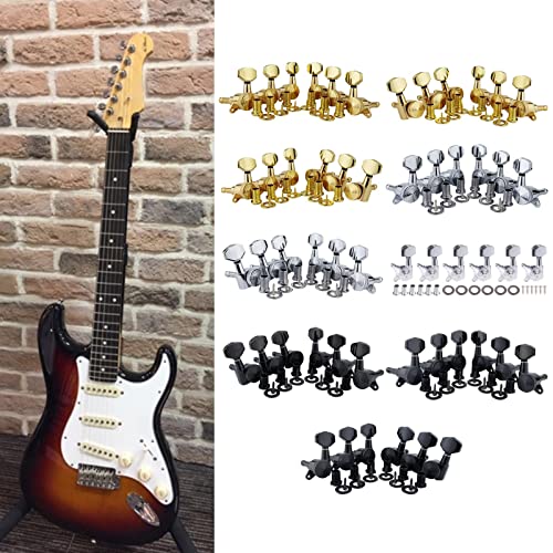 Lot de 6 accordeurs de verrouillage de guitare 6 L 3R + 3 L 1:18 pour clés mécaniques pour guitare électrique SG, chevilles de verrouillage, boutons de machine, chevilles de guitare acoustique - Les Beatles, Paul McCartney, John Lennon, RIngo Starr, George Harrison Lot de 6 accordeurs de verrouillage de guitare 6 L 3R + 3 L 1:18 pour clés mécaniques pour guitare électrique SG, chevilles de verrouillage, boutons de machine, chevilles de guitare acoustique – Image 6