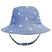 ANIMQUE Denim Cappello da Pescatore Ancora Motivo Bambini Bebè Estate Primavera Cappello da Sole in Cotone Blu 0-7 Mesi, 46cm