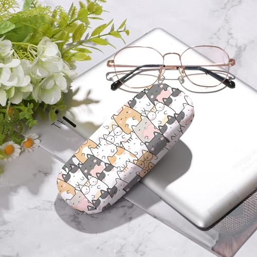 Image of Glasses Case Hard Shell,Portable Protective Eyeglasses Case, Eyeglass Holder Box with Cleaning Cloth, for men women