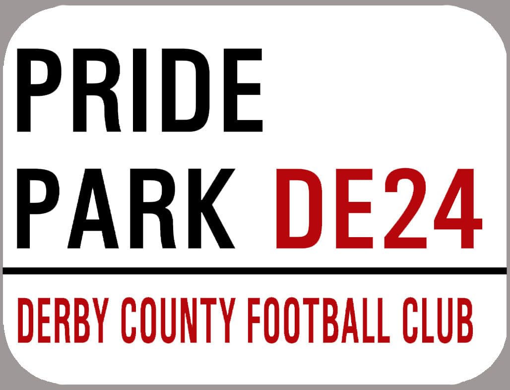 Yelaceccb New Metal Street Sign Derby County Metal Street Sign Pride Park 8X12 Inches