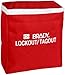 Brady 50979 Lockout Pouch, Legend "Lockout/Tagout",Red