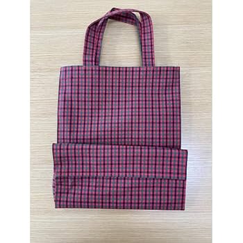 Familiar レッスンバッグ　チェック　ファミリア　トートバッグ Amazon.co.jp: familiar ファミリア トートバッグ チェック 赤