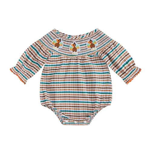 Thanksgiving Baby Girl Outfit Long Sleeve Turkey Outfit Newborn Toddler Girls Fall Clothes 3 6 12 18 Months